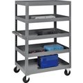 Global Equipment Multi-Level Steel Shelf Truck with 5 Shelves 36 x 24 800 Lb. Capacity 988834